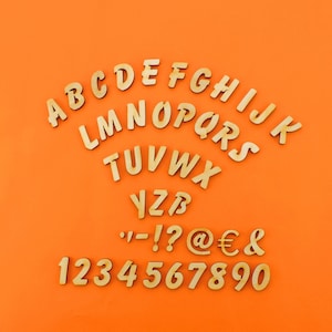 small wooden letters 21 mm, Balloon, blank to do handicrafts, 0. 82inch of wood, for name plates