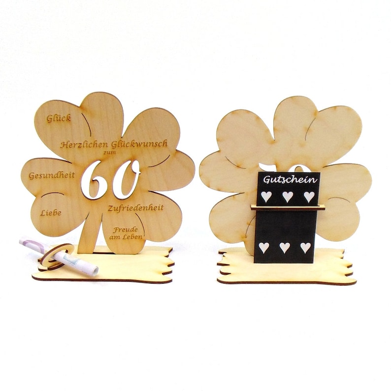 Kleeblatt zum 60. Geburtstag zum 60. Hochzeitstag 11cm oder Etsy.de
