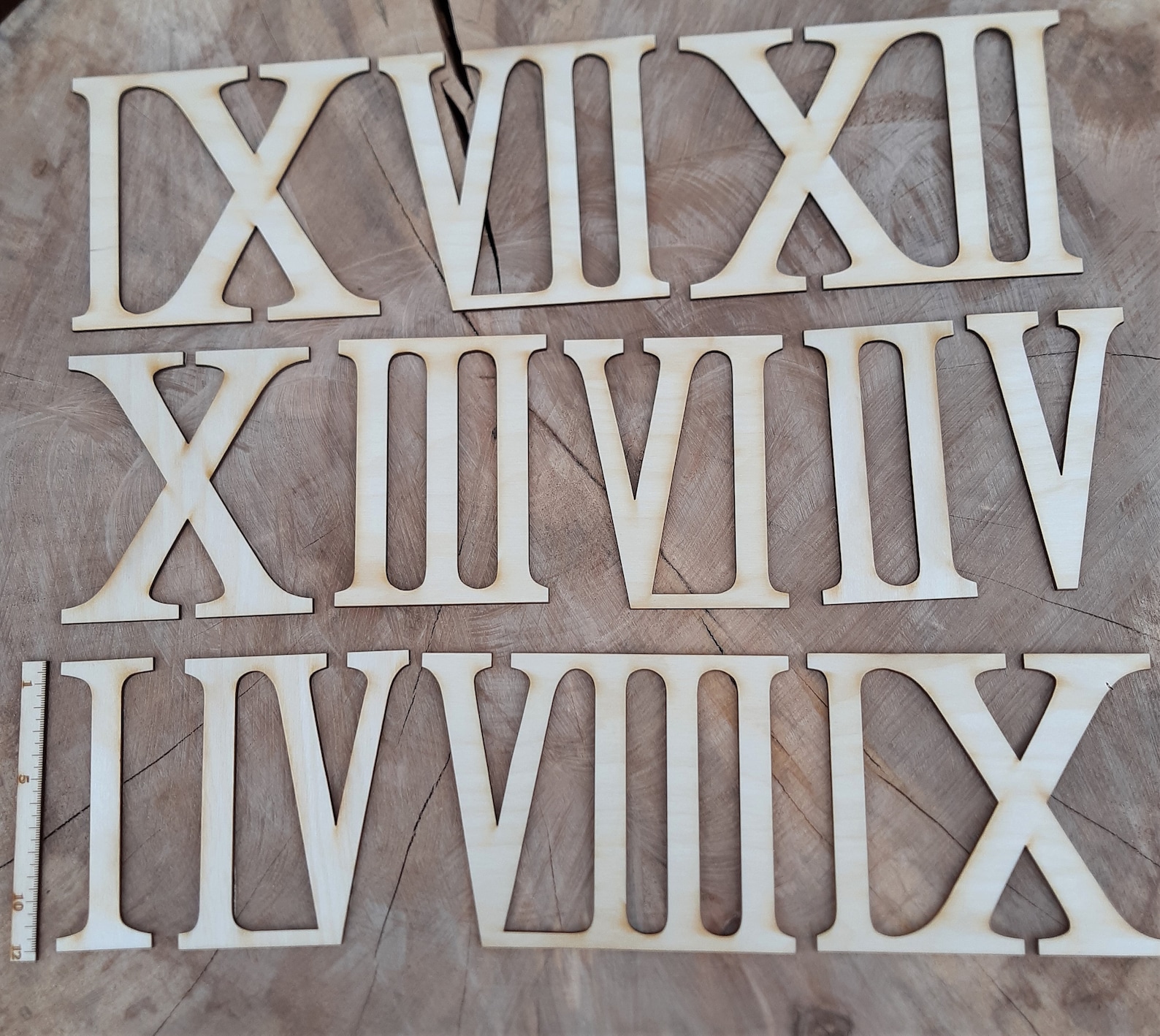 Wooden Roman Numerals / Numerics 120 Mm High for Handicrafts Etsy