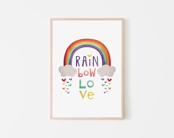 Rainbow love, Nursery decor, Children's bedroom