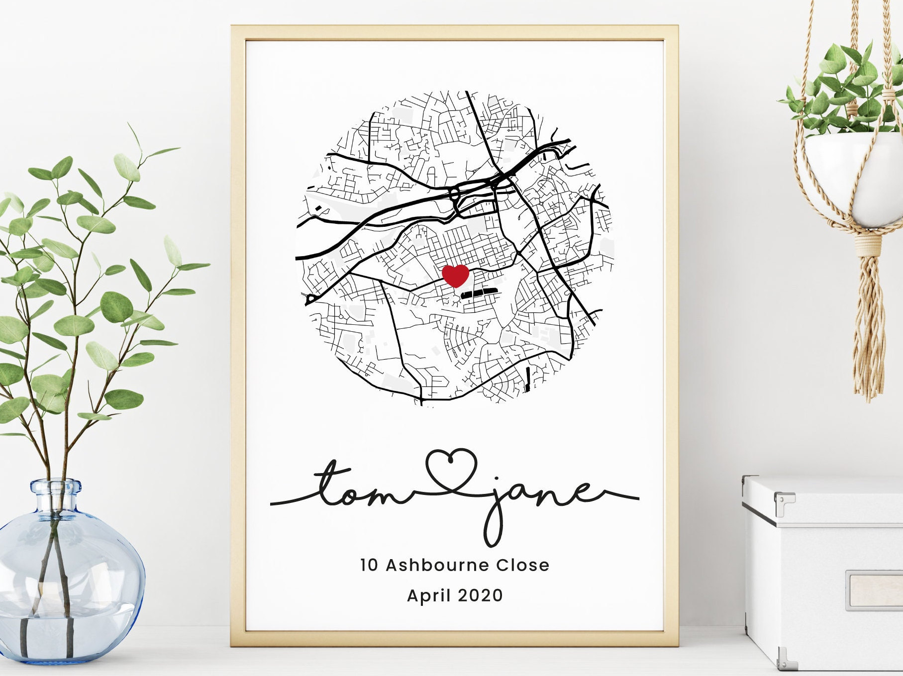 Moving house warming print first house gift Personalised new home present Moving house warming print first house gift Personalised new home present