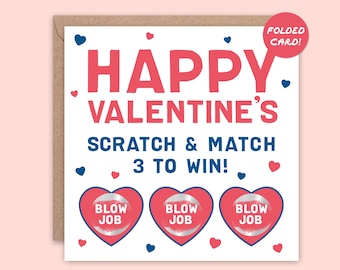 Naughty Valentines Day Gift for Boyfriend, Sexy Valentines Day Card for him, Card for Husband