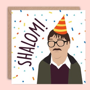 Carte pour le dîner du vendredi soir, carte d'anniversaire Jim Shalom, carte drôle pour lui pour elle, carte de fête des pères pour papa