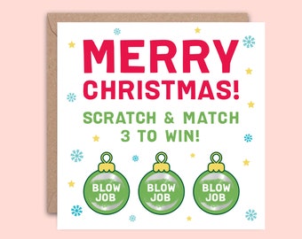 Christmas Gift Scratch Card for Boyfriend, Naughty Christmas Presents for Him, Funny Christmas Gifts