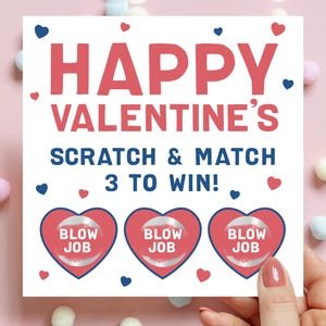 Valentines Card / Valentines Day Gift / Scratch Card for Boyfriend / Girlfriend / Husband / Wife
