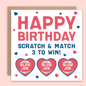 Birthday card scratch card, the perfect gift for your boyfriend or husband