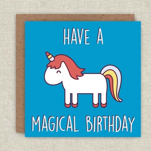 Lustige Geburtstagskarte Grußkarte alles Gute zum Geburtstag Einhorn Karte beste Freundin Geburtstag Freundin Geburtstagskarte für ihre leere Karte Kawaii Karte