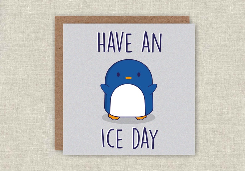 Große Geburtstagskarte Mit Pinguin - A5 Format, 360 G/m² Papier, Inkl. Grauem Umschlag