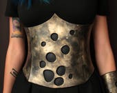 Underbust Steampunk Corset. Armor like. fake metal EVA foam. fantasy post apocalyptic gothic victorian larp costume. woman clothing