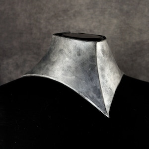 steampunk tall necklace/choker. corset effect. armor like, fake metal - made with EVA foam. steampunk post apocalyptic costume larp clothing