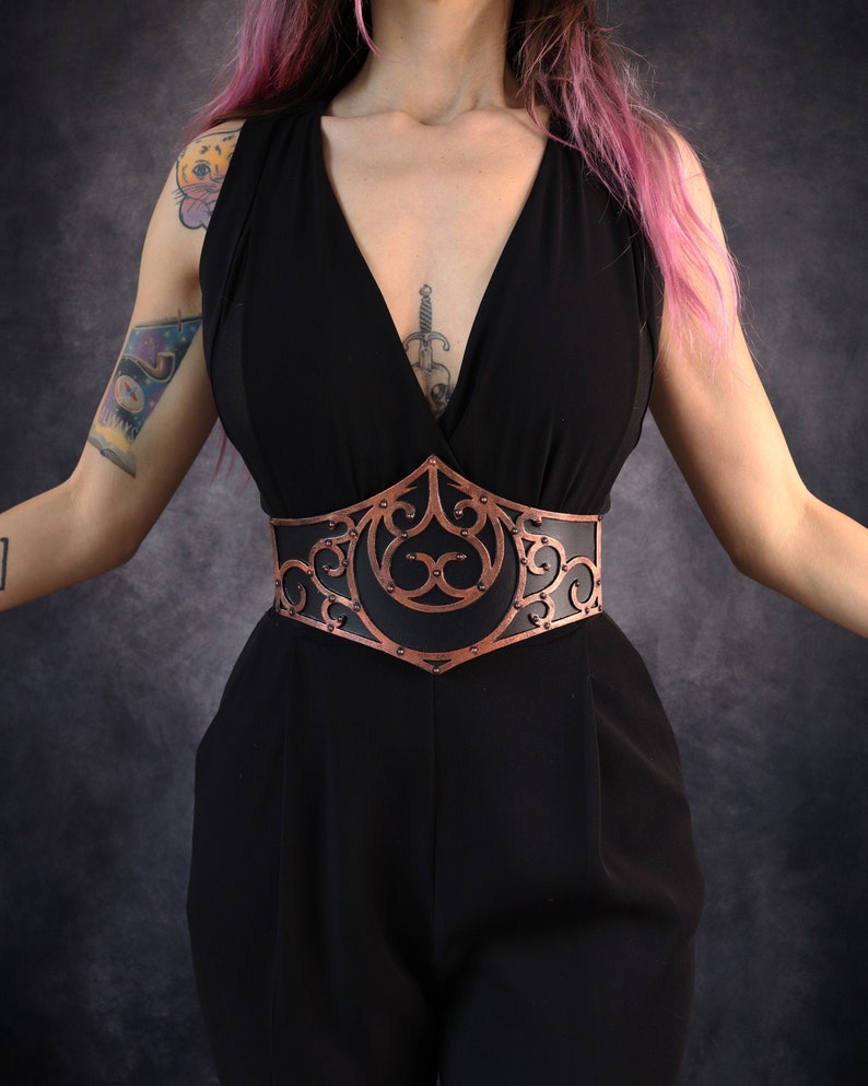 Gothic Waist Belt With Moon. Alternative Accessory Gift for Etsy