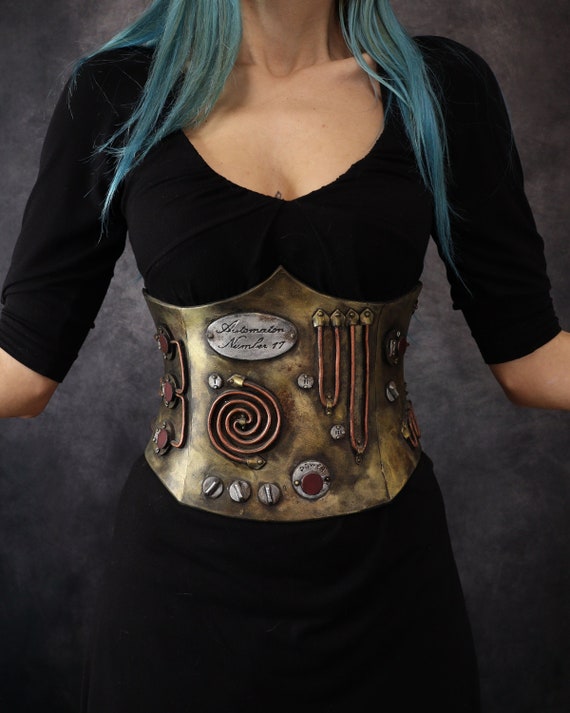Steampunk Corset Made With Eva Foam. Super Detailed, Looks Like Metal.  Perfect for Custom Cosplay, Costumes or Larps. 
