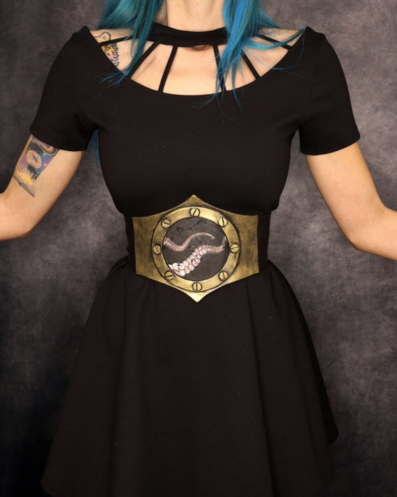 Steampunk Waist Belt / Underbust Corset. Octopus Tentacles. Armor