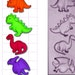 DINOSAUR BABIES Craft Sugarcraft Sculpey Fimo Silicone Rubber Mould