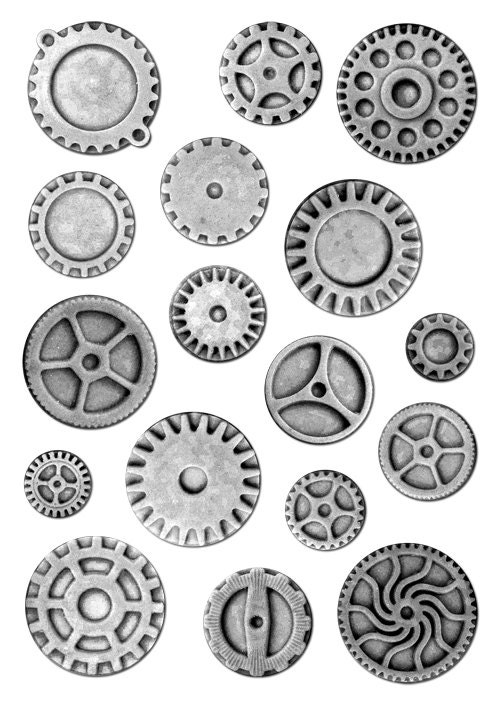 STEAMPUNK COGS & GEARS 4 Craft Sugarcraft Sculpey Silicone Etsy UK