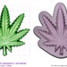 CANNABIS / HASH LEAF Extra Large Craft Sugarcraft Sculpey Silicone Rubber Mould