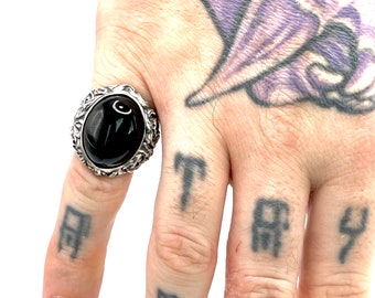 Pestifero - Ring with onyx - 925 Silver Chevalier