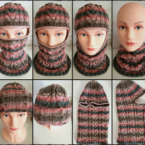 Knitted Cabled Balaclava