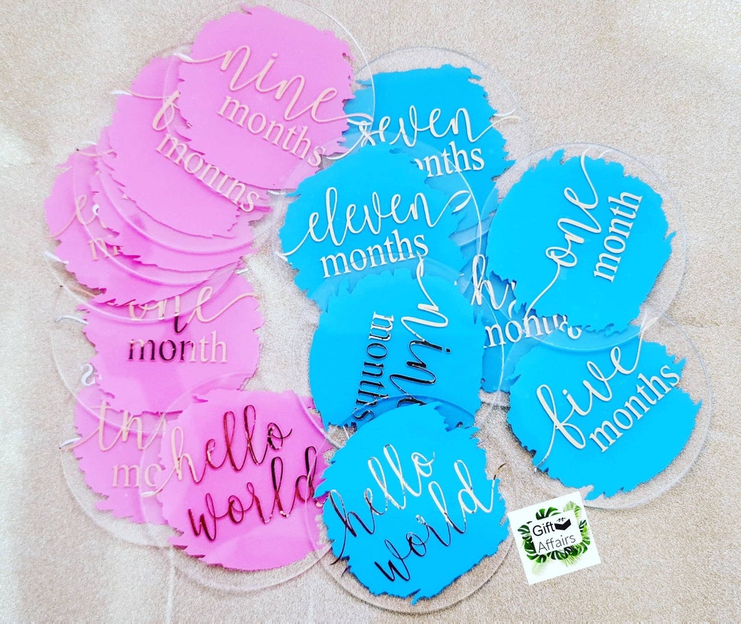 Acrylic Baby Milestone Discs: Newborn Photo Prop Set - Etsy