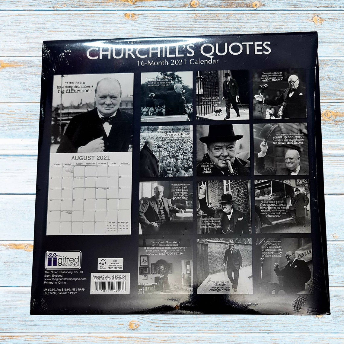 2021 Winston Churchill Wall Hanging Calendar 2021 16 Month Etsy