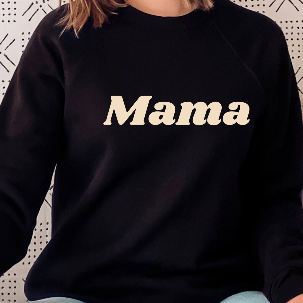 JBF Cloth Felpa Donna Mamma Di Maschi | Manica Lunga Girocollo Morbida | Scritta "Mom Grandma" E Dente Di Leone | Taglia XX-Large, Colore Nero