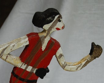 Very Vintage Folk Art Olive Oyl and Popeye Whirligig