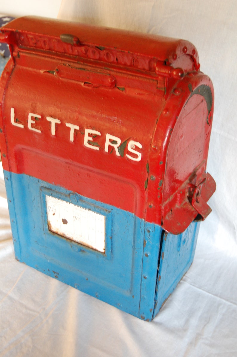 Antique Castiron U.S. Post Office Mail Collection Box Etsy