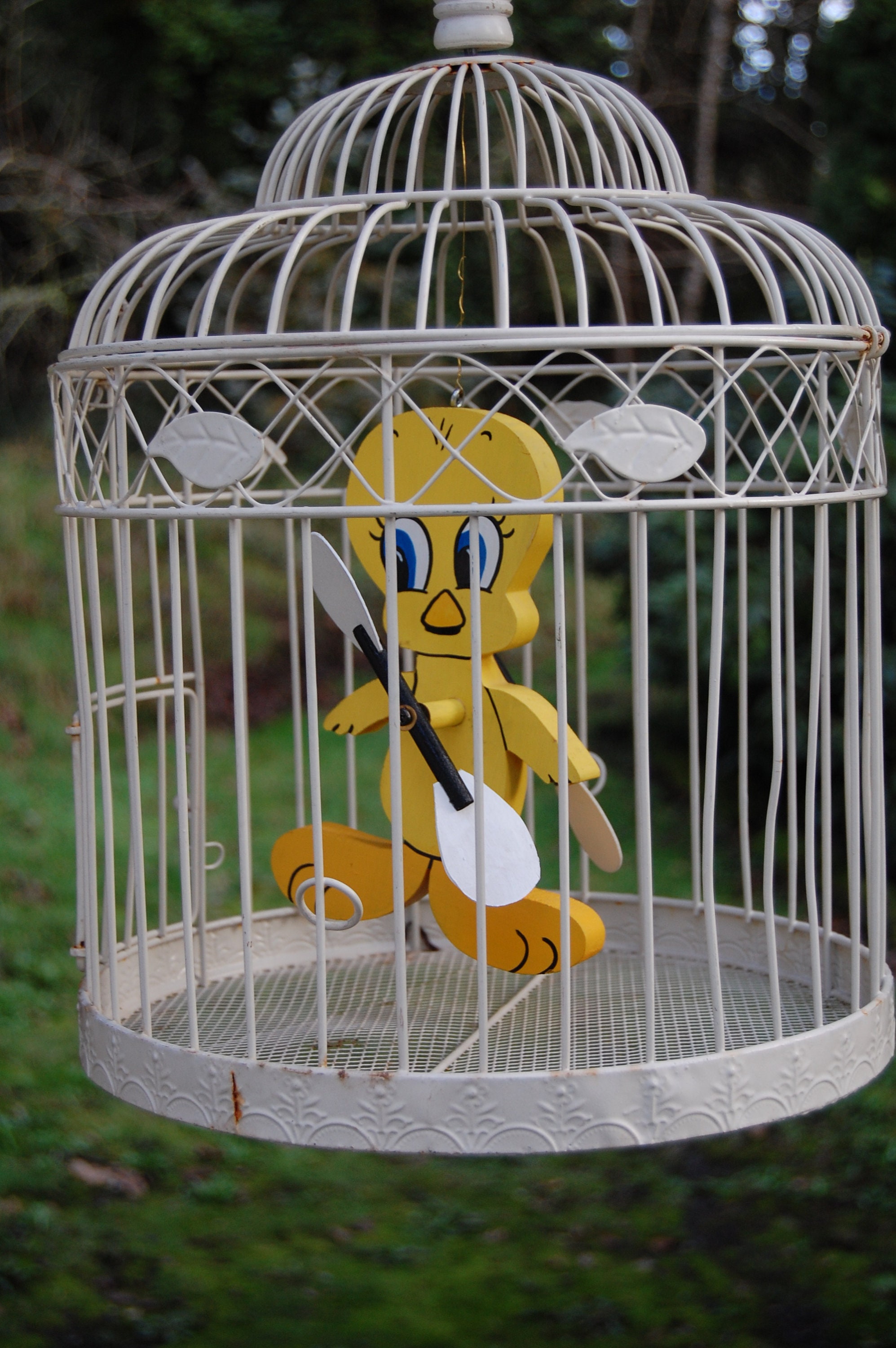 Vintage Tweety Bird in His Cage MiniWhirligig/Wind Spinner Etsy