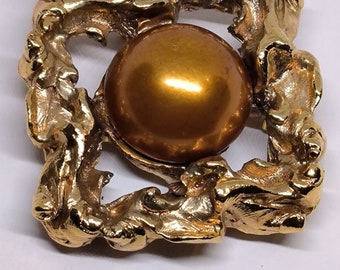 Broche Vintage "Singe Plongeur" Signée JACKY De G PARIS - En Résine Polychrome - Occasion