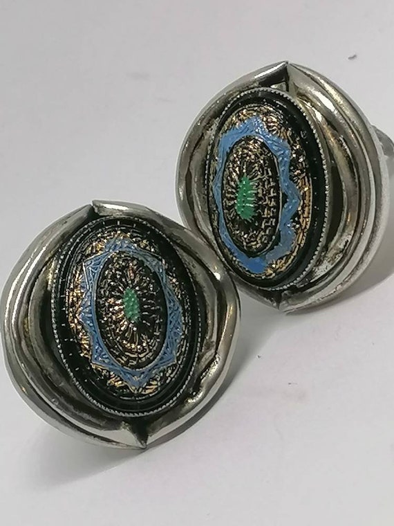 Clips D'Oreilles Vintage Dorés - Fermoir Clip, Occasion Avec Dorure Défraîchie