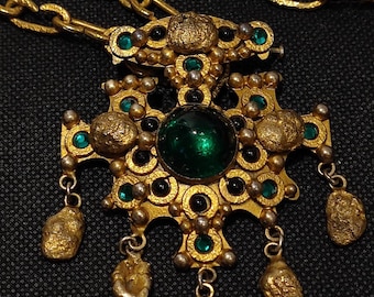Henry PERICHON PIECE UNIQUE!!! broche et collier 2in1