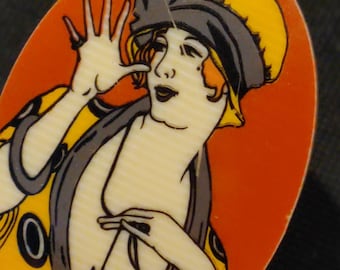 Round vintage brooch Léa Stein