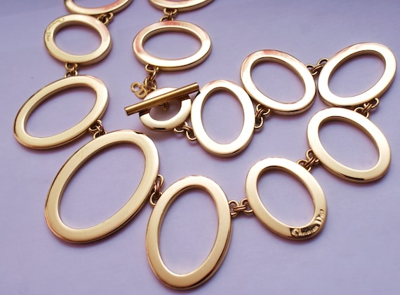 Christian Dior gold collie - Necklace signed gold-