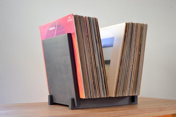 Vinyl LP Record Storage Display | LP Flip Rack | Vinyl Storage | Zero-VOC Finish