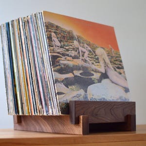 Solid Wood Vinyl Record Storage | Desktop Album Display