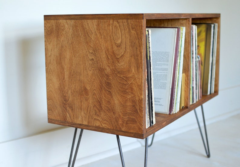 Midcentury Modern Bookcase Vinyl Album Storage Etsy Australia