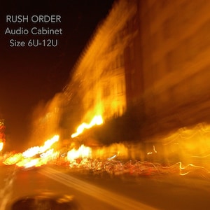 Rush Order || Audio Cabinets || 6U-14U || Mid-Century Modern Cabinets