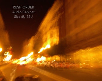 Rush Order || Audio Cabinets || 6U-12U || Mid-Century Modern Cabinets