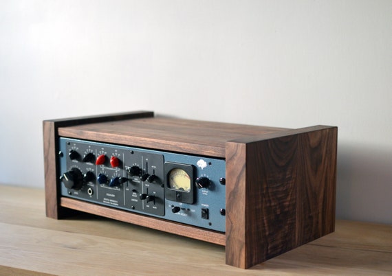 Handcrafted Black Walnut Audio Rack | Zero-VOC Studio Cabinet