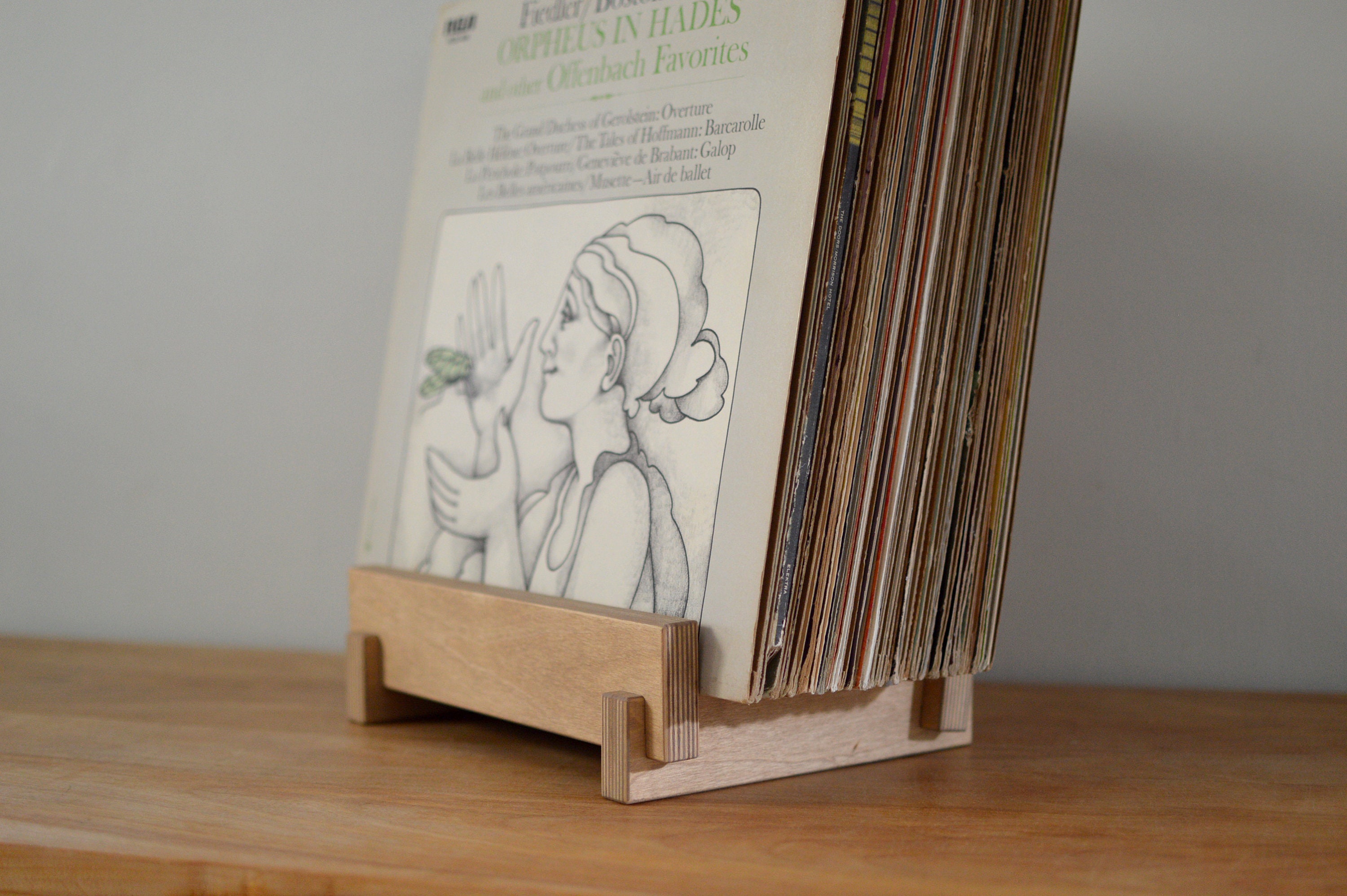 Vinyl LP Record Storage Display | 12" Vinyl Album Storage | Vinyl Record Holder | Zero-VOC Finish
