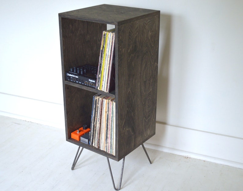 MidCentury Modern Vinyl Album Storage Bookcase Etsy