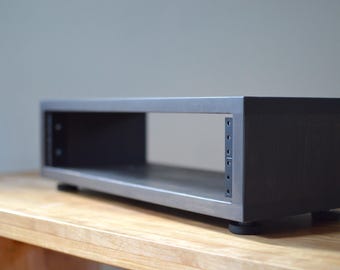Studio Rack 2U | Solid Wood | Recording Studio | Audio Rack | Rackmount | 2U Desktop | Zero-VOC Finish | Studio Cabinet