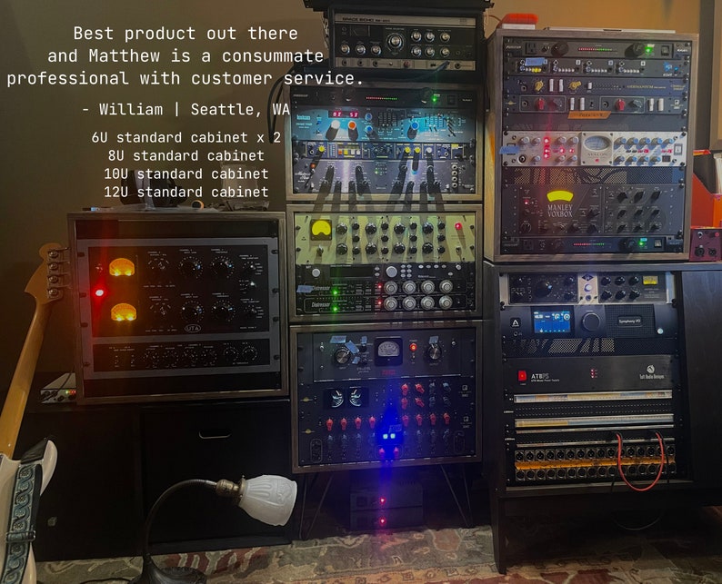 12U Studio Cabinet | Recording Studio | Audio Rack | Rackmount | Server ...
