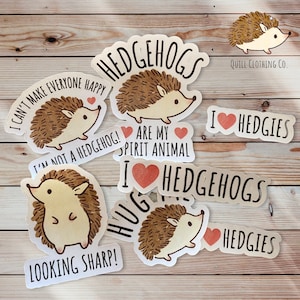 Hedgehog Stickers Laptop Decals, Hedgie Stickers, Laptop Decals, I Love Hedgehogs, I Love Hedgehog Stickers, Cute Hedgehog Stickers