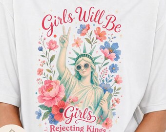 Statue of Liberty Feminist Shirt, 4th of July Patriotic Women's Tee