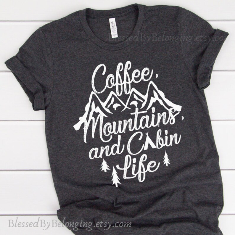 Coffee Mountains Cabin Shirt-womens Mountain Shirt-colorado - Etsy