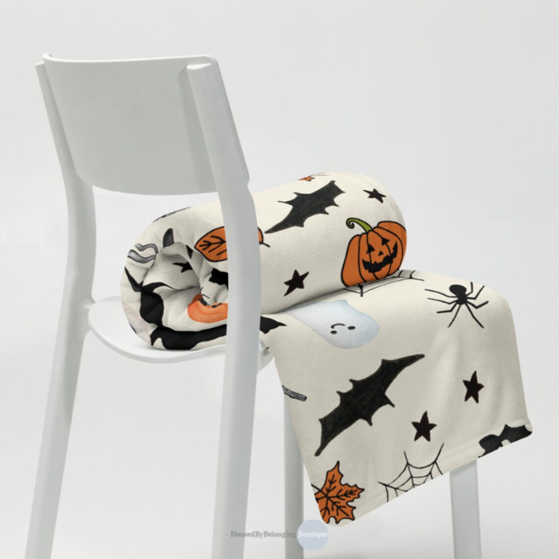 Halloween Throw Blanketfall Halloween Blankethalloween Etsy
