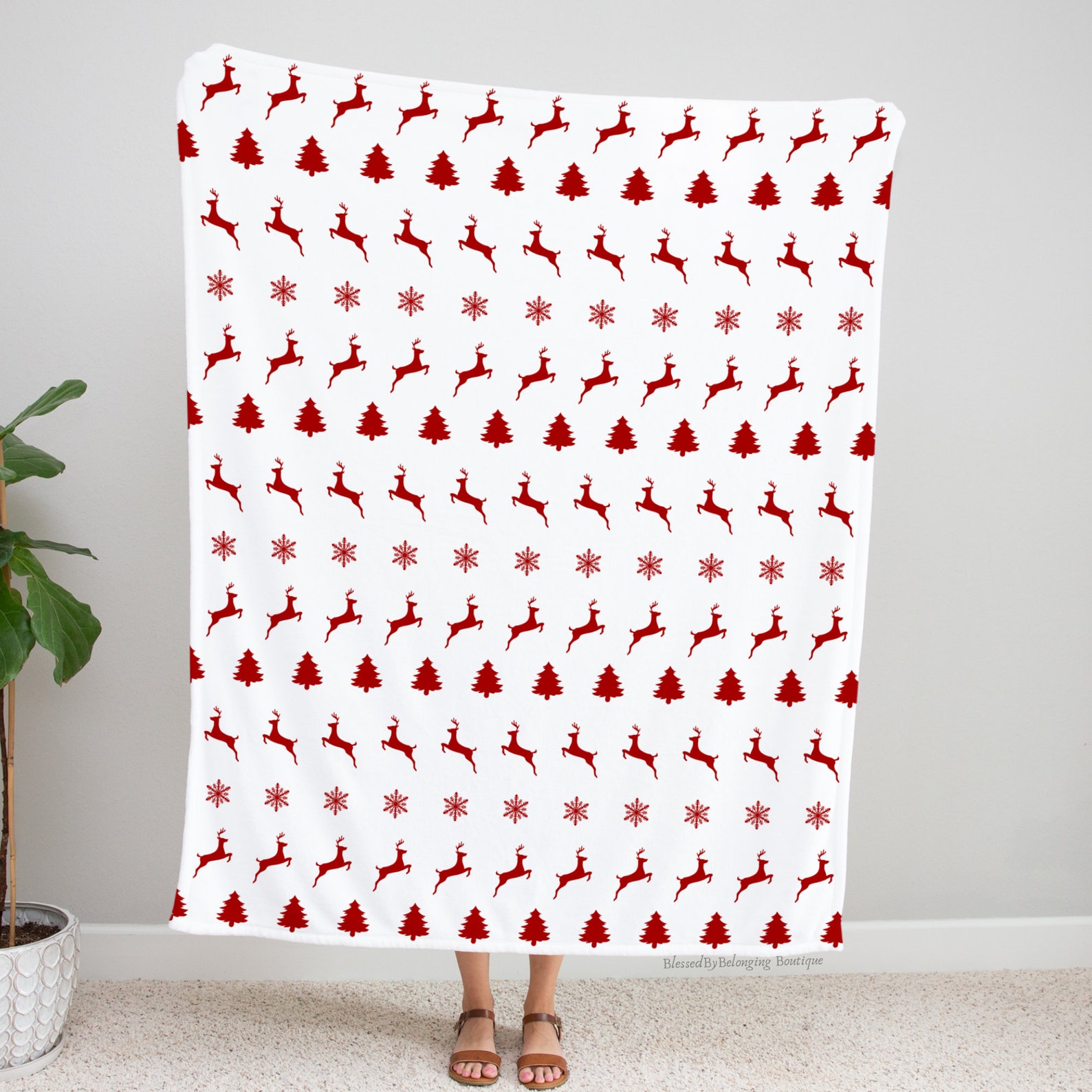 Christmas Throw Blanketred Christmas Blanketchristmas Etsy