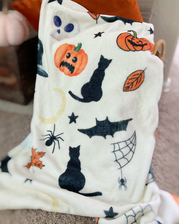 Halloween Throw Blanket-Fall Halloween Blanket-Halloween | Etsy