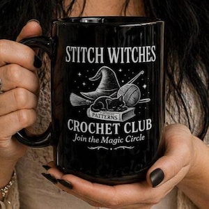 Stitch Witches Crochet Club Mug: Witchy Crocheter Gift